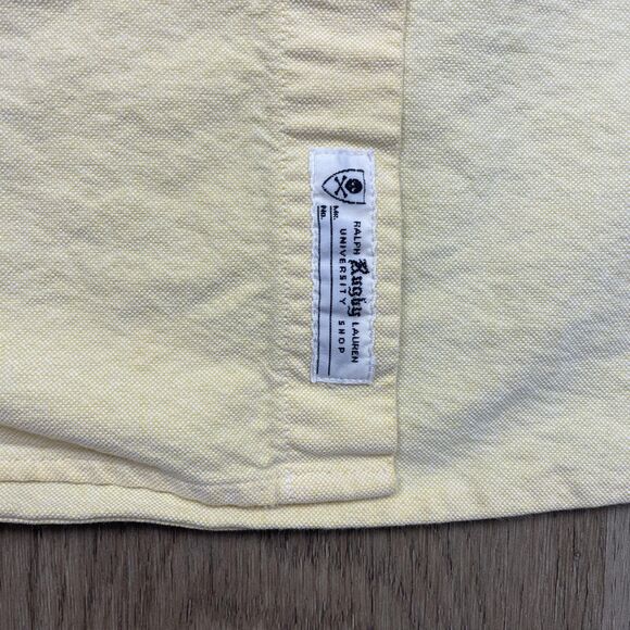 Ralph Lauren Rugby Shirt Mens Extra Large Yellow University Oxford Button Down - Picture 6 of 12